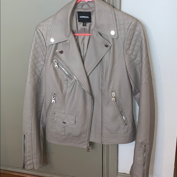 Express Jackets & Blazers - Express Tan Leather Jacket